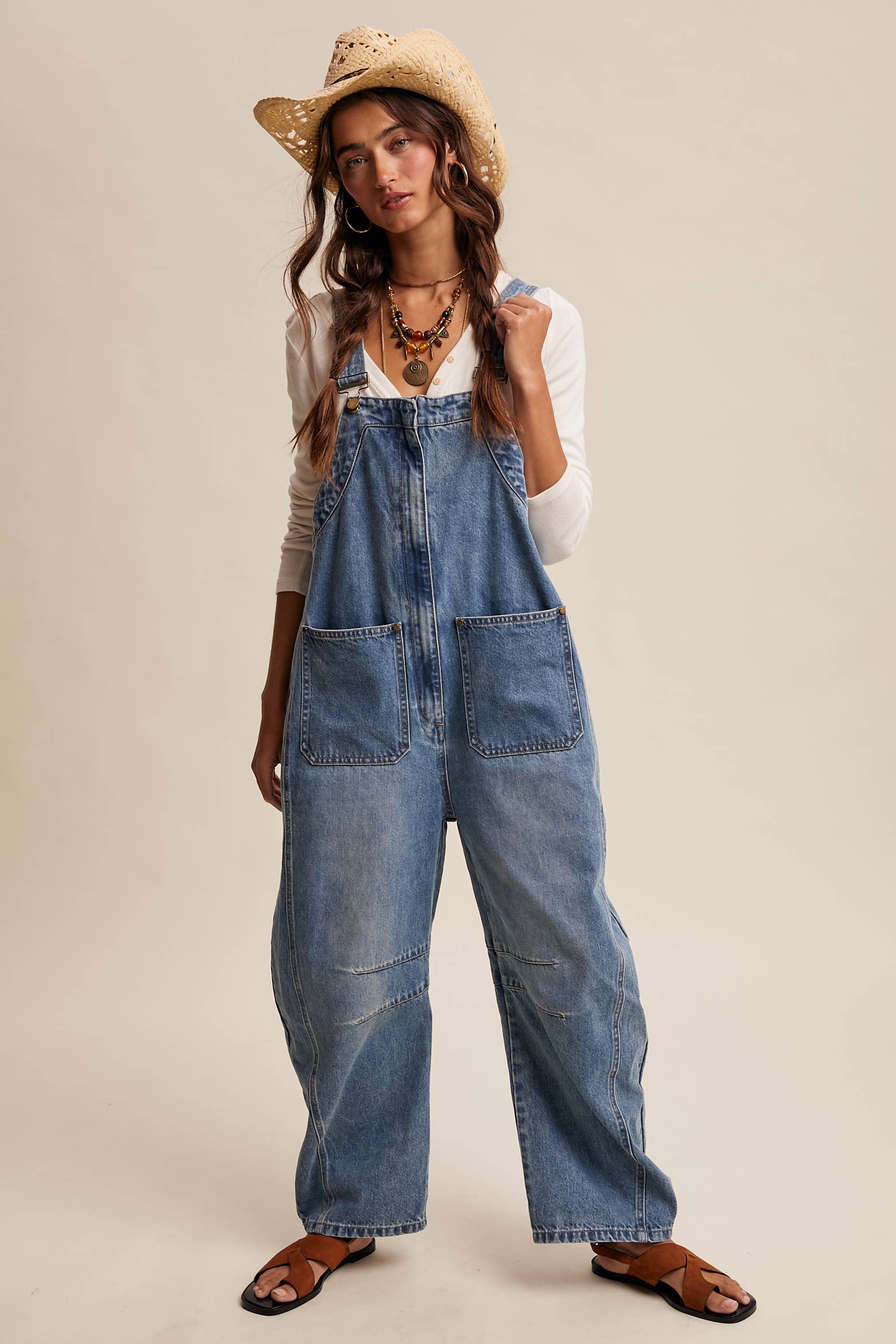 ANCELLM LINENSUEDE DECK PANTS オーバーオール ANCELLM LINENSUEDE