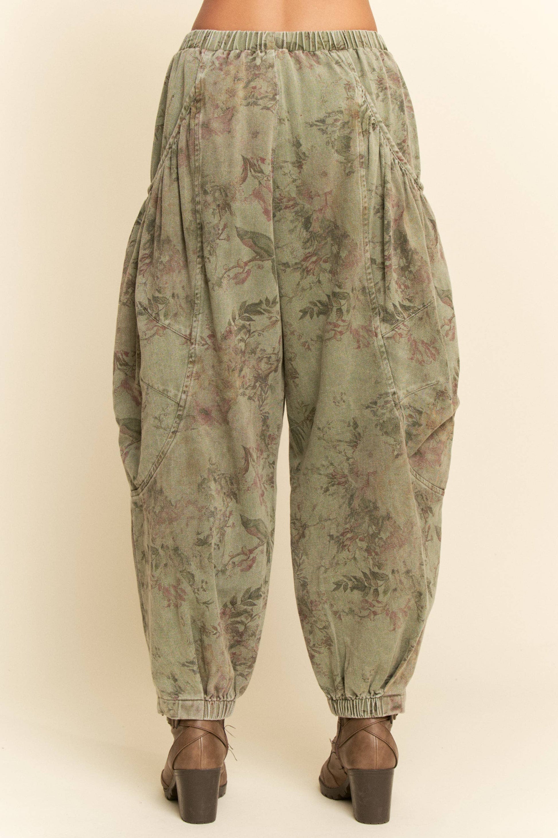 Olive Flower Denim