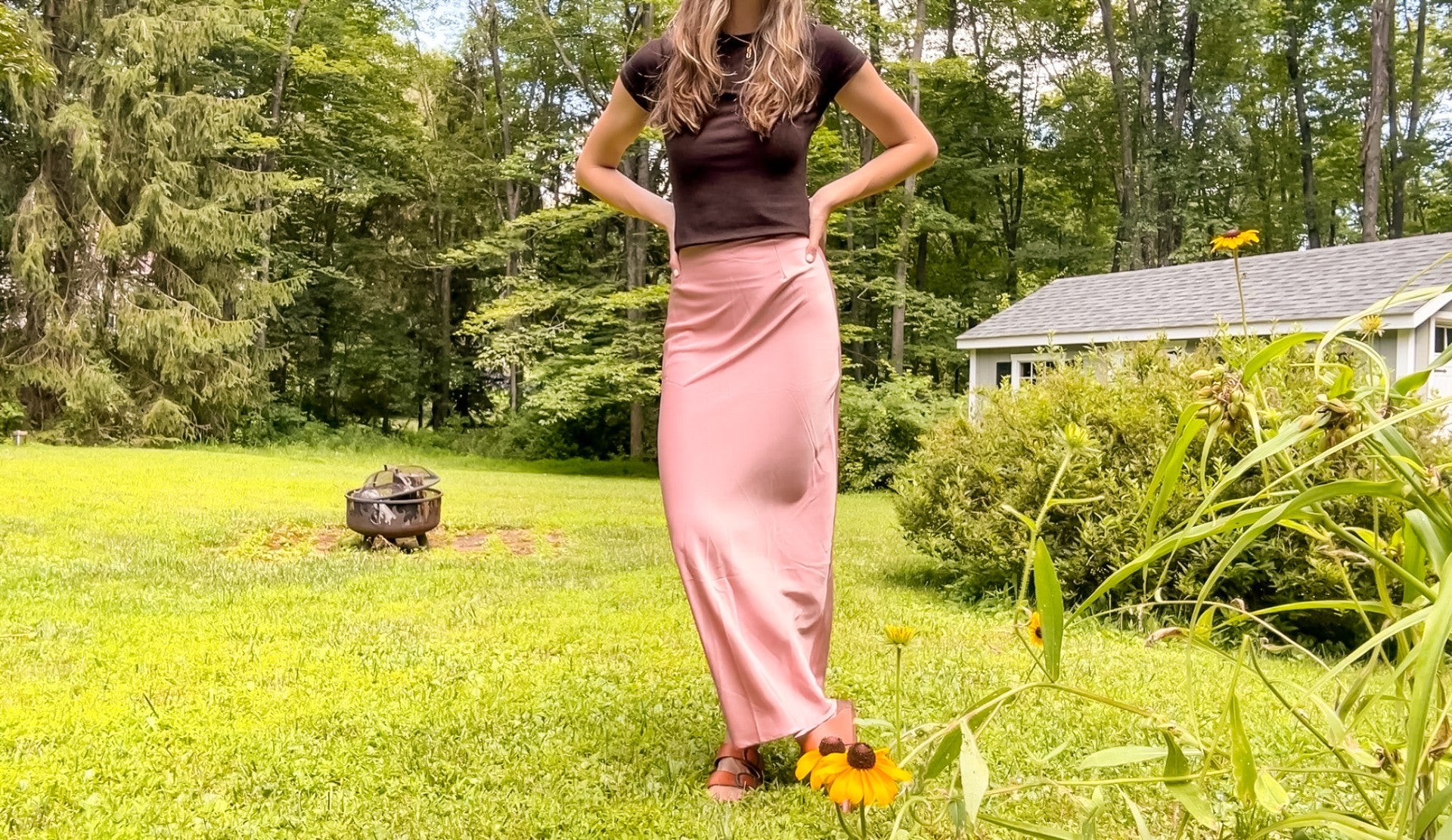 Rosie Satin Maxi Skirt