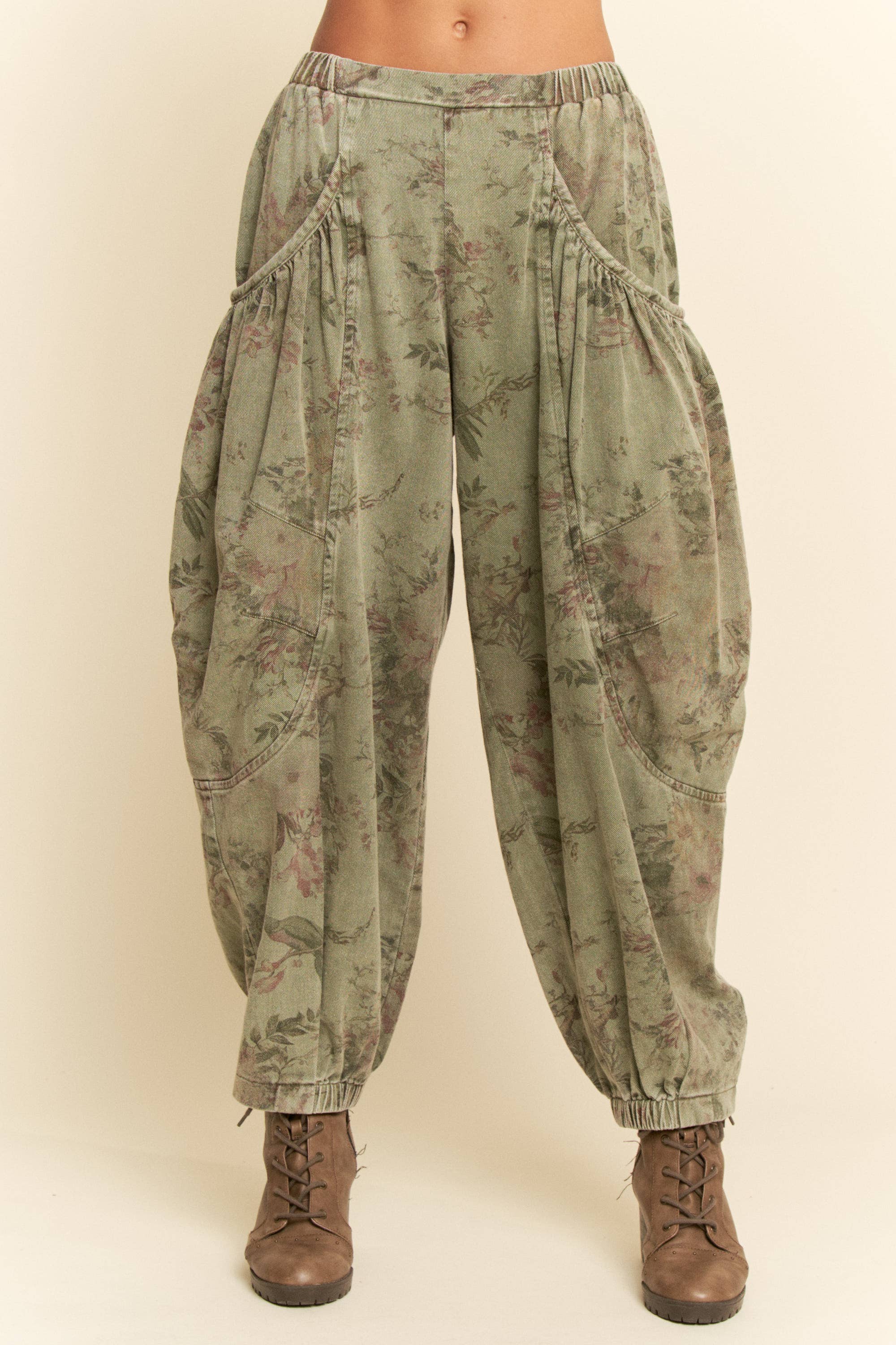 Olive Flower Denim