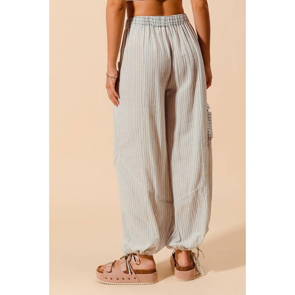 Stripped Rove Balloon Pant