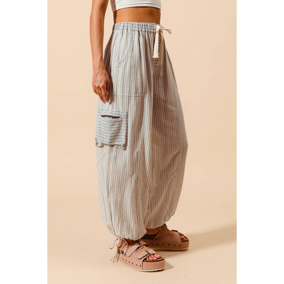 Stripped Rove Balloon Pant