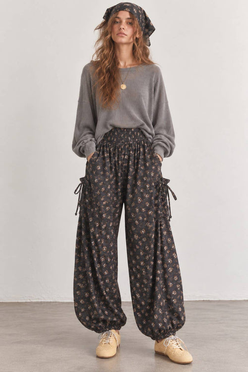 Boho Floral Cargo Pants