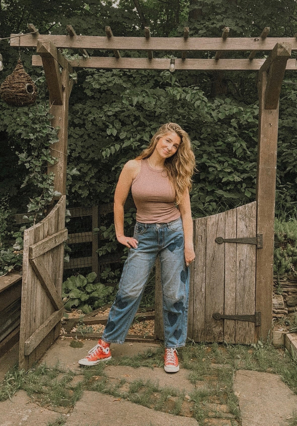 Queen of Hearts Barrel Jeans